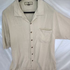 Silk Tommy Bahama, short sleeve,  button down, size large